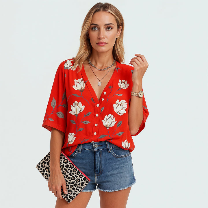 Stijlvolle Lange Blouse Voor Dames In De Zomer