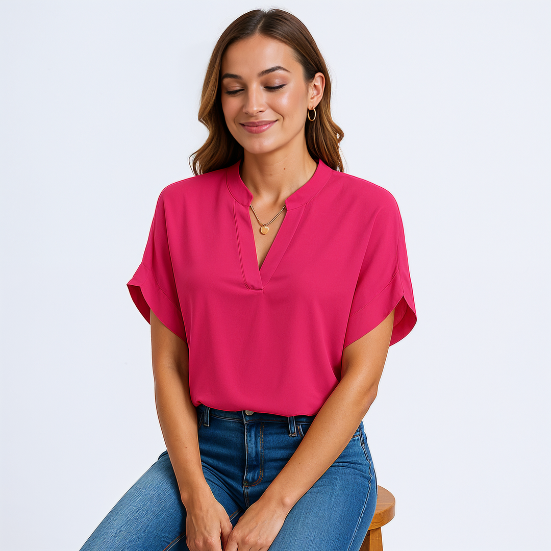 Elegante Witte Blouse Voor Dames In Zomer