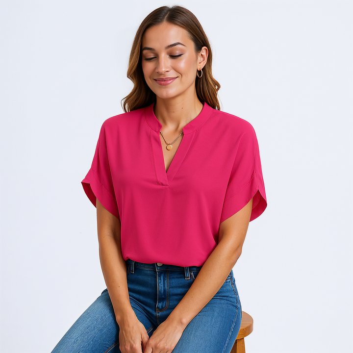 Elegante Witte Blouse Voor Dames In Zomer