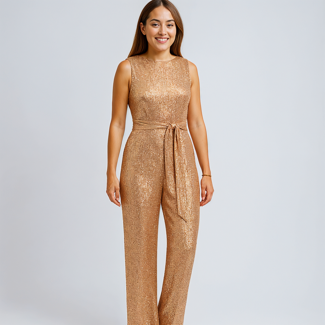 Stijlvolle Glitter Jumpsuit Voor Dames Voor Feestelijke Gelegenheden