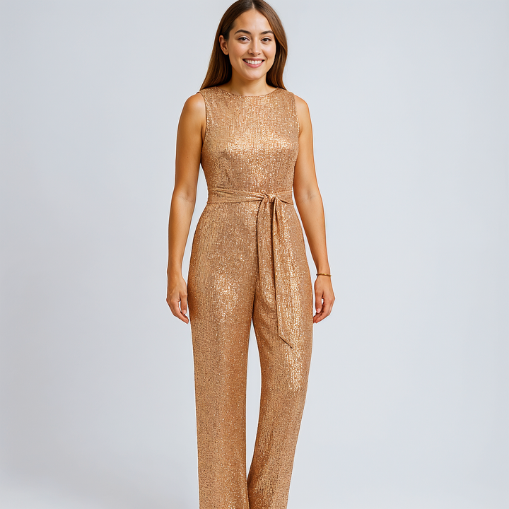 Stijlvolle Glitter Jumpsuit Voor Dames Voor Feestelijke Gelegenheden