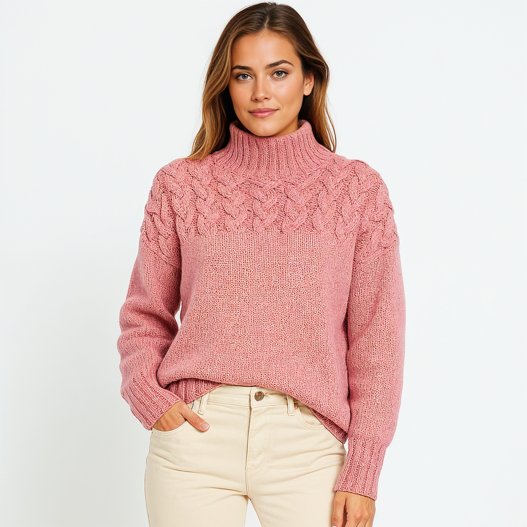 Stijlvolle Gebreide Trui Met Col Voor Dames In De Winter