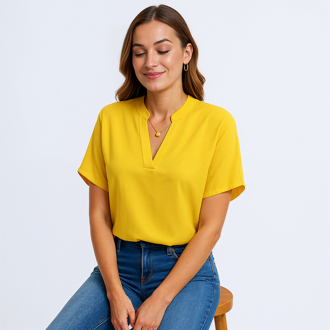 Elegante Witte Blouse Voor Dames In Zomer